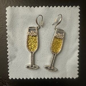 BaubleBar Yellow and Silver Champagne Earrings
